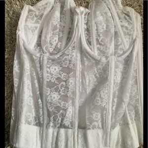 Elia lace strapless longline underwire bra 36 E/DD